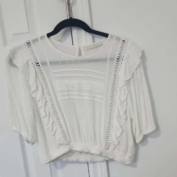 Pookie & Sebastian Ruffle Blouse Top - Picture 1 of 8